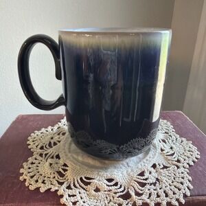 Denby Jet Imperial Blue Double Dip Tea Coffee Mug Greenwich